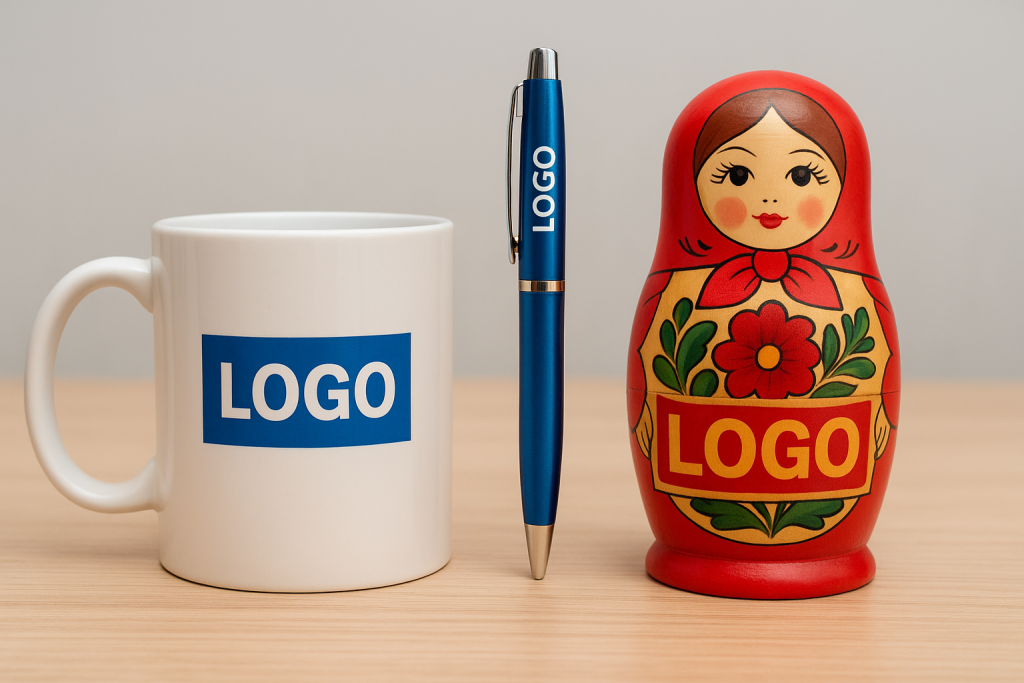 Comparison between generic corporate souvenirs and custom matryoshka dolls