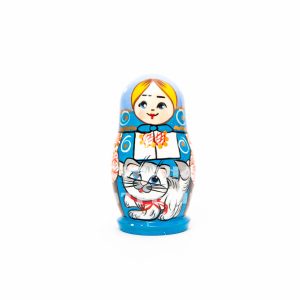 Русская Барыня Девочка с кошкой 5 кукольная