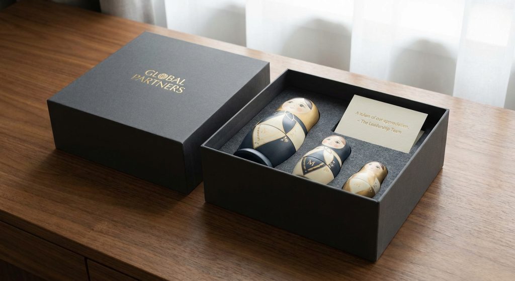 VIP-матрёшки в подарочной упаковке для партнёров