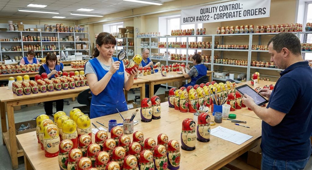 Контроль качества матрёшек при оптовом заказе