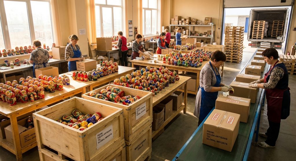 Отправка матрёшек оптом клиентам