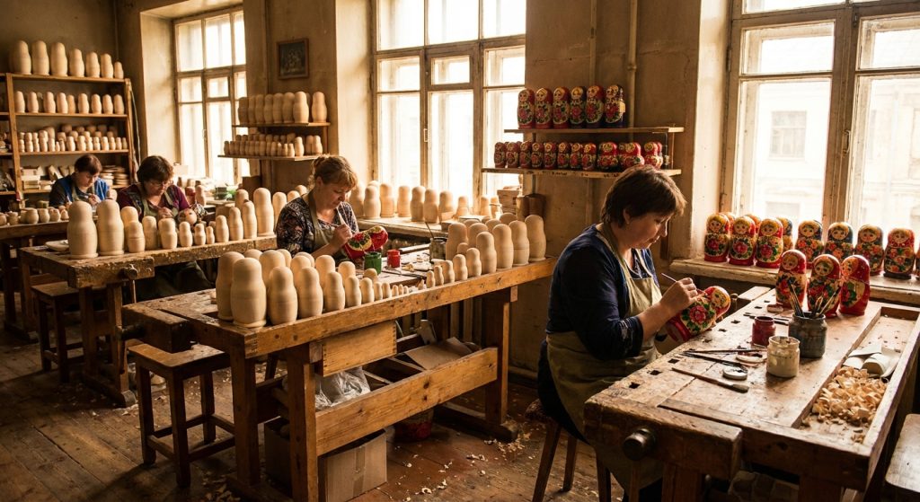 Производство матрёшек напрямую у производителя