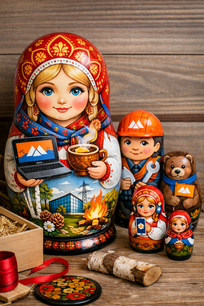 купить матрешку с логотипом 