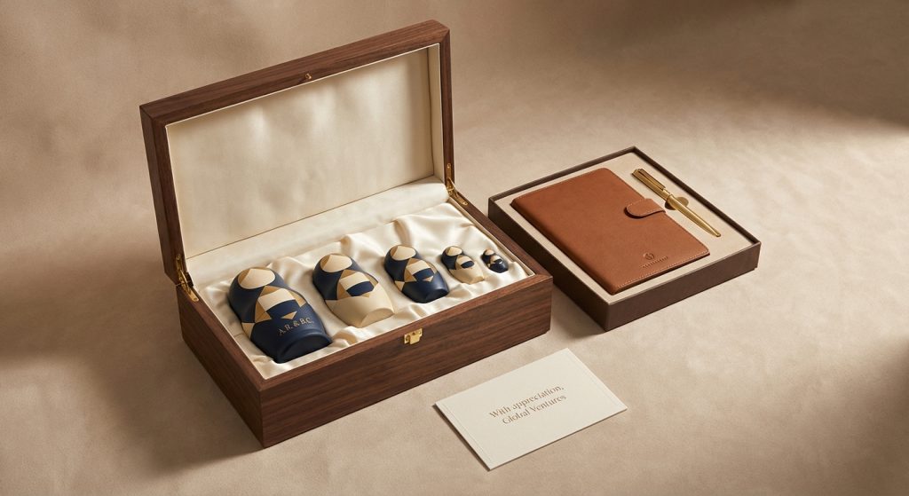 матрешка в подарок для директора с логотипом компании 