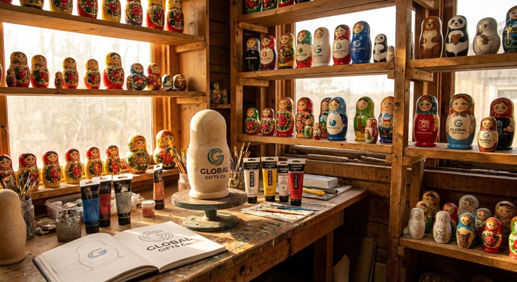 матрешка с логотипом на заказ купить сейчас