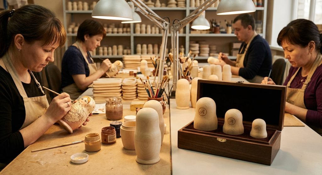 матрешка с логотипом на заказ 